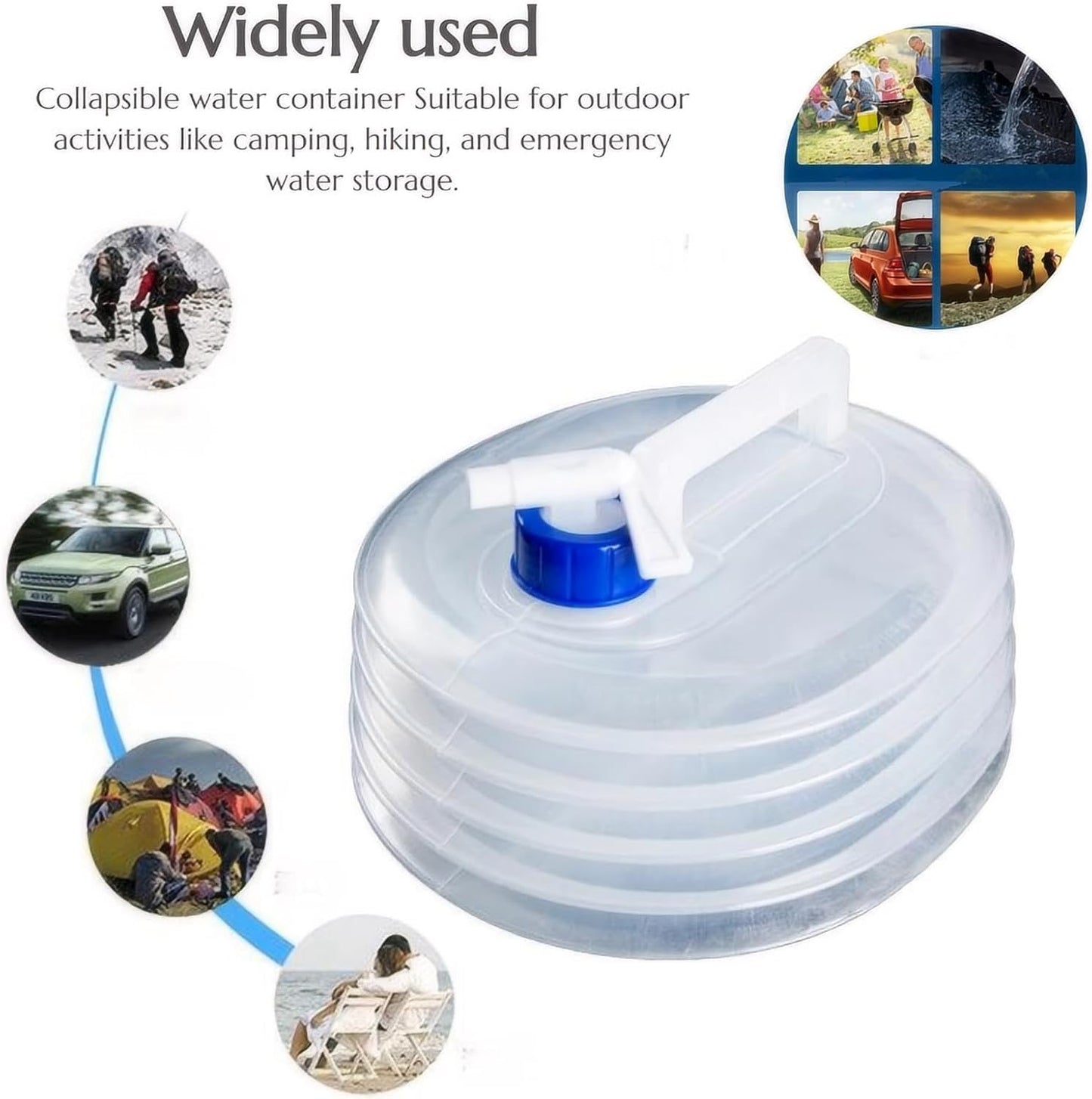10L Foldable BPA-Free Water Container with Tap