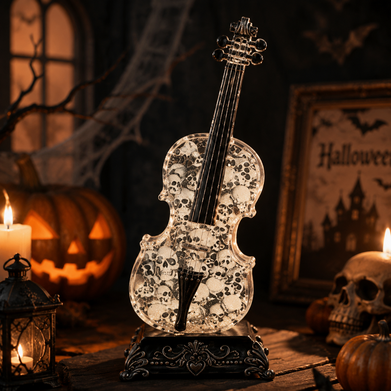 🎻 Crystal Violin Music Box – Bluetooth Speaker With Dream Light & Snow Effect
