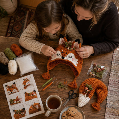 🐉✨ Fantasy Hood Hat DIY Crochet Kit | Premium Soft Yarn Materials with Step-by-Step Guide DIY Handmade Wearable Character Hood 🧶🎭✨