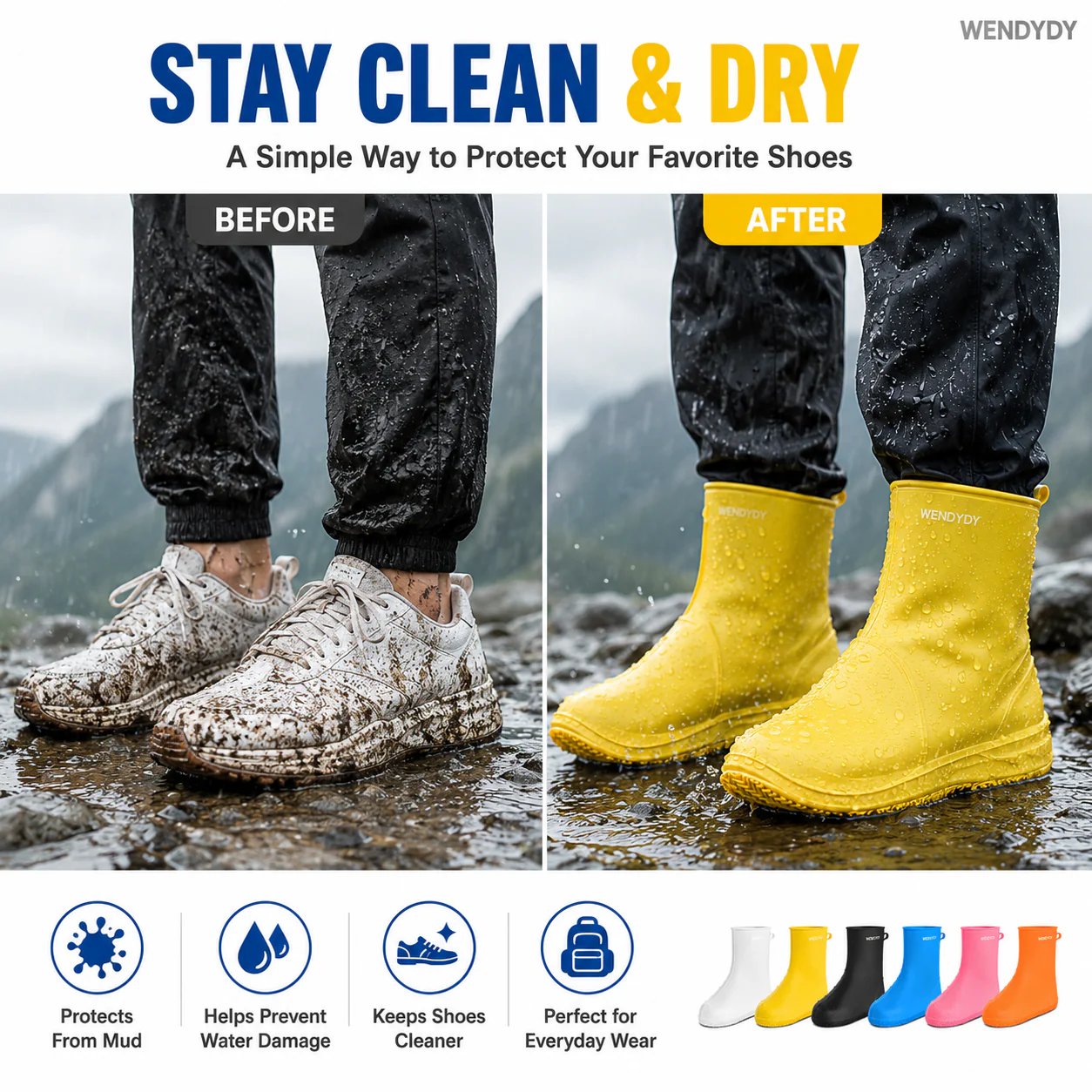 🏆 Last Day 50% OFF !! 🔥 Buy more save more 🎁 Thick Wear-Resistant Waterproof Shoe Cover