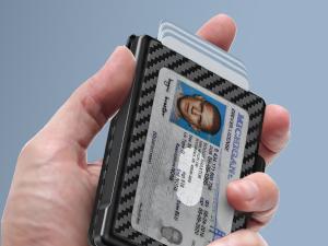 🔥Minimalist Pop-Up Wallet for Men – RFID Blocking Aluminum Card Holder , ID Window & Leather Front Pocket