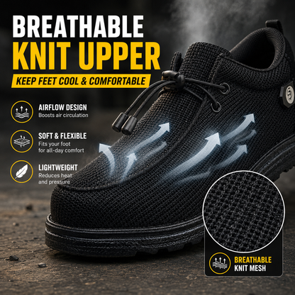 🥾 Lightweight Steel Toe Safety Loafers – Breathable Non-Slip Work Shoes | 🚚 Free Shipping