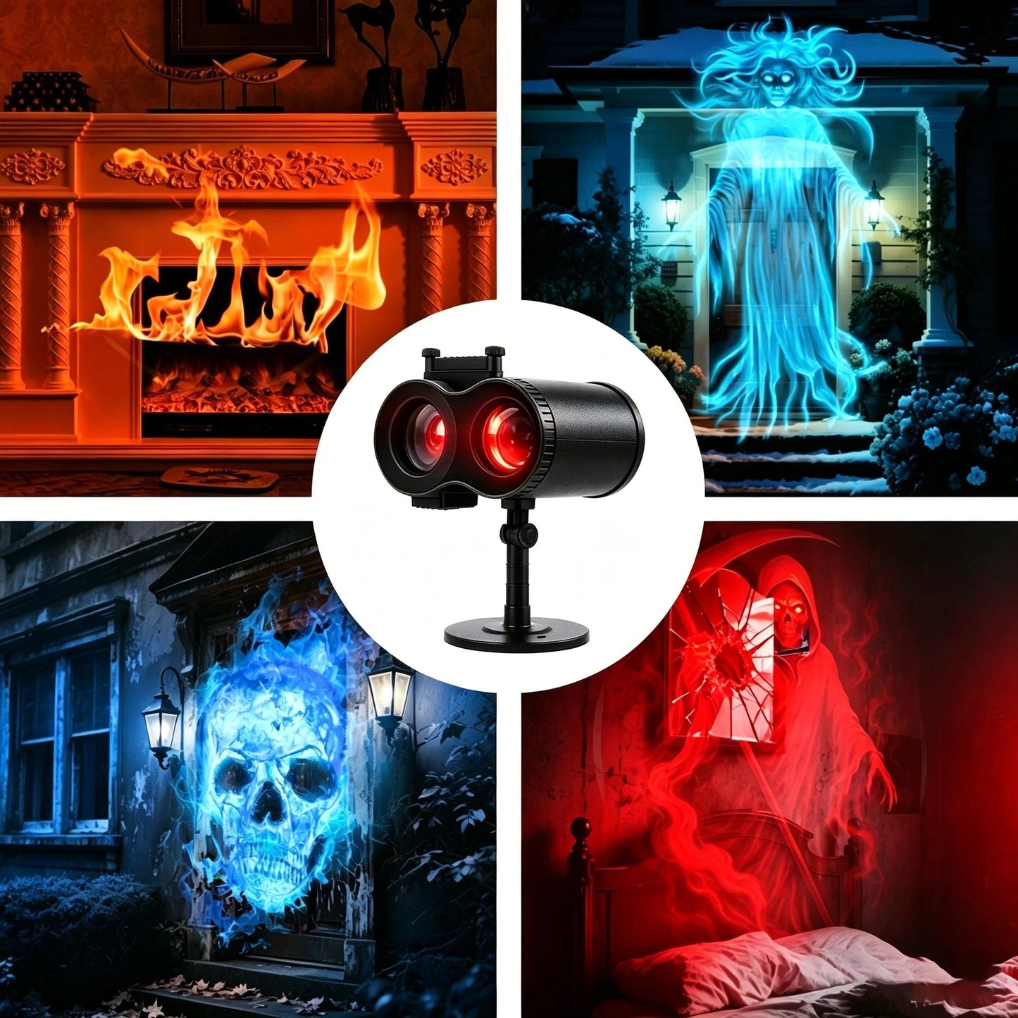 🎃Turn Your Home Into a Haunted Halloween Wonderland | 10 Unique HD Projection Patterns, 32FT Ultra-Large Display
