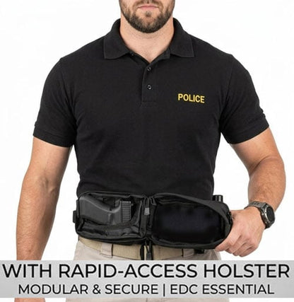Multifunctional Concealed Carry Hip Bag with Rapid-Access Holster