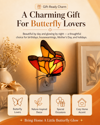Colorful Butterfly Plug-In Night Light