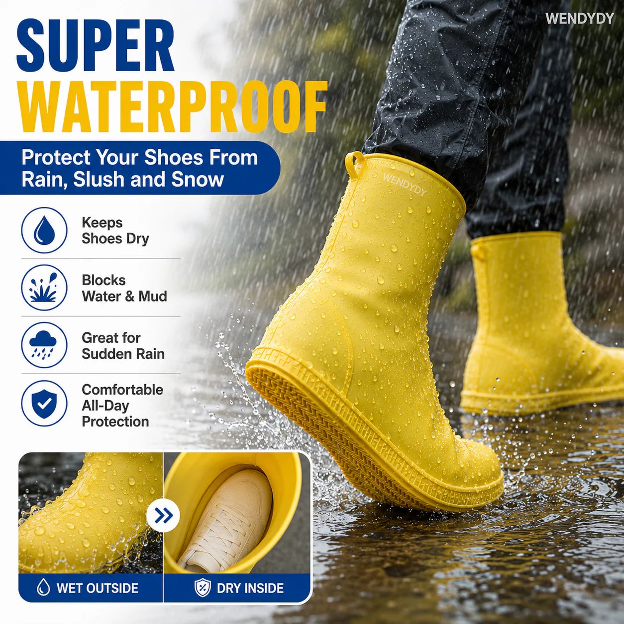 🏆 Last Day 50% OFF !! 🔥 Buy more save more 🎁 Thick Wear-Resistant Waterproof Shoe Cover