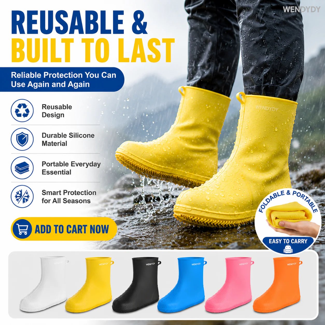 🏆 Last Day 50% OFF !! 🔥 Buy more save more 🎁 Thick Wear-Resistant Waterproof Shoe Cover