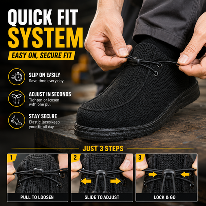 🥾 Lightweight Steel Toe Safety Loafers – Breathable Non-Slip Work Shoes | 🚚 Free Shipping