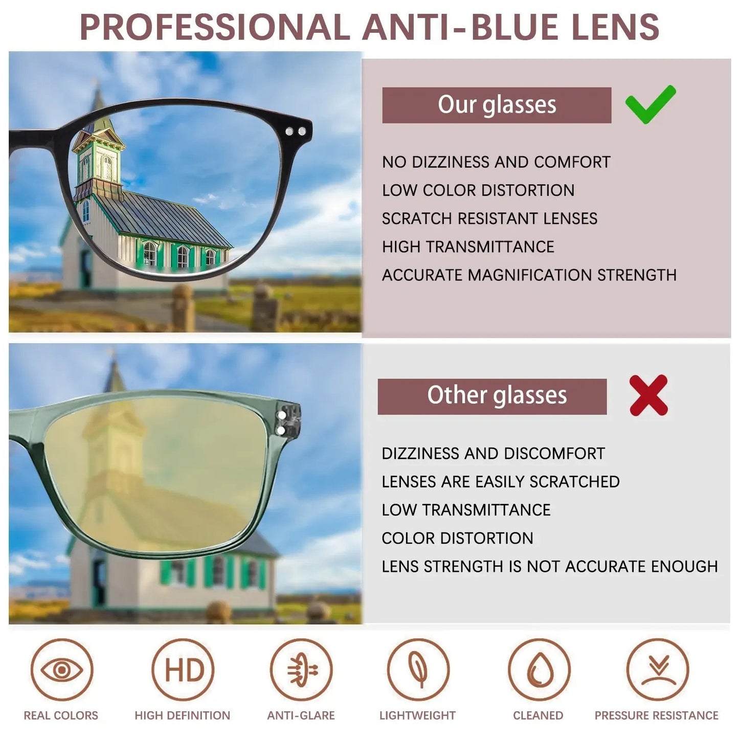 👓4 Pack Progressive Multifocal Reading Glasses for Women Style