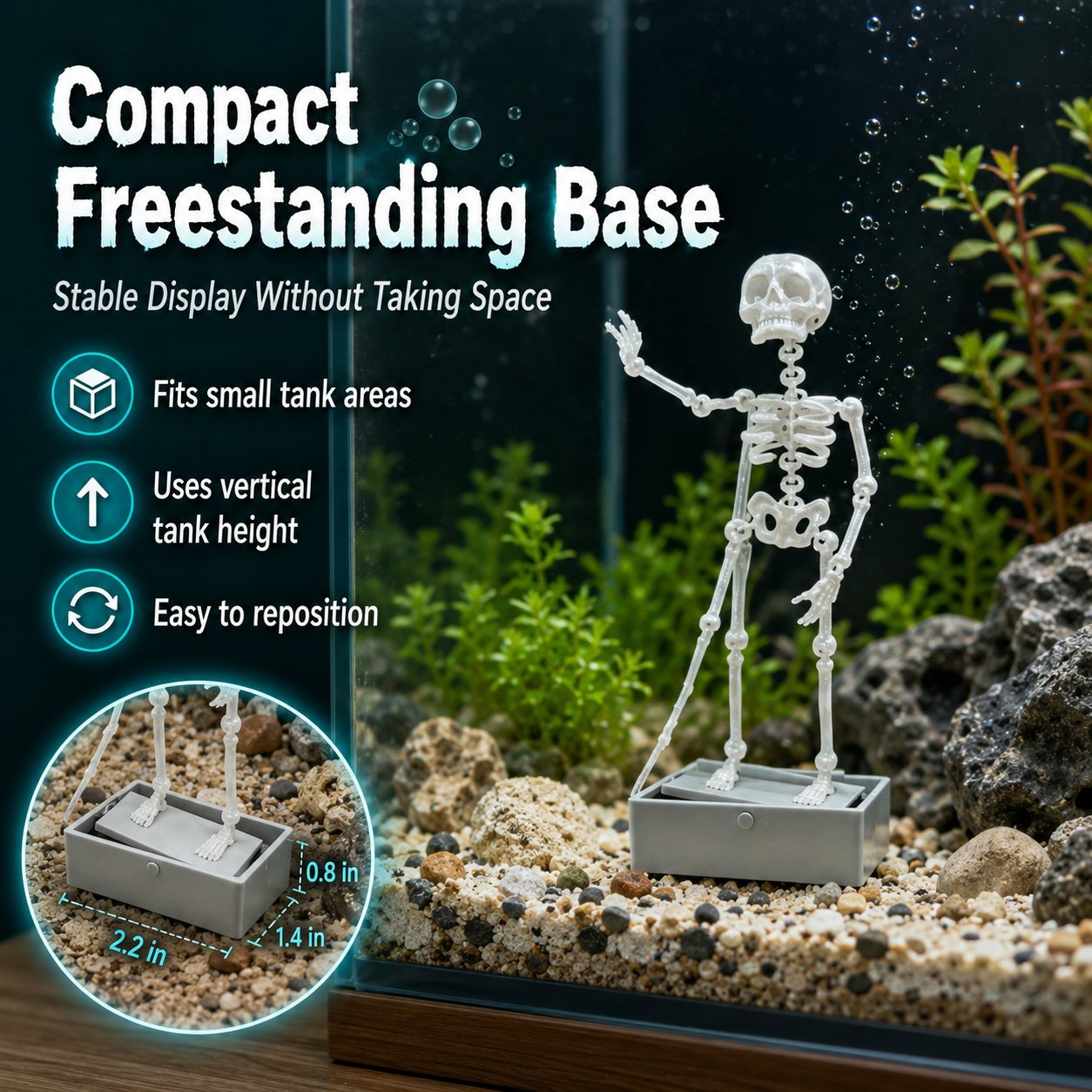 Dancing skeleton underwater
