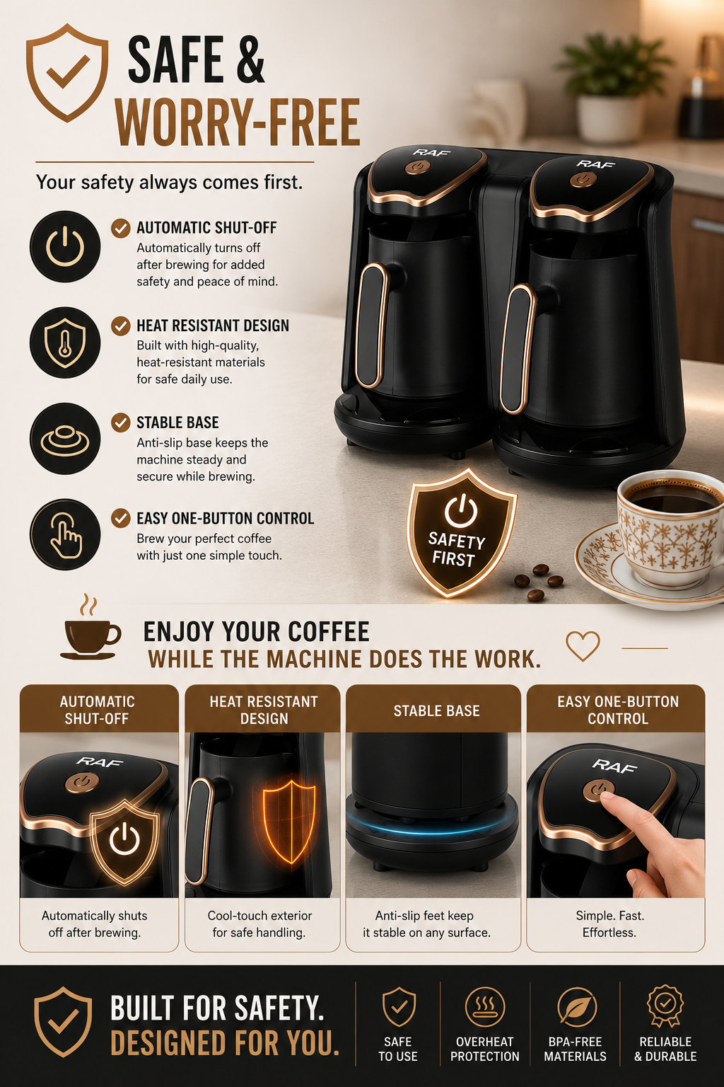High-pressure extraction and concentration coffee machine