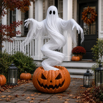 👻Swirling Ghost Pumpkin Yard Lamp🎃