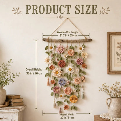 🌸Boho Crochet Flower Wall Hanging Decor