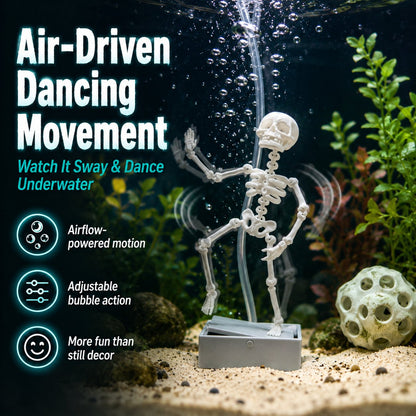 Dancing skeleton underwater
