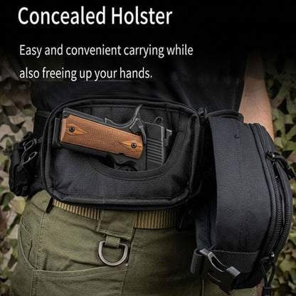 Multifunctional Concealed Carry Hip Bag with Rapid-Access Holster