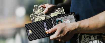 🔥Minimalist Pop-Up Wallet for Men – RFID Blocking Aluminum Card Holder , ID Window & Leather Front Pocket