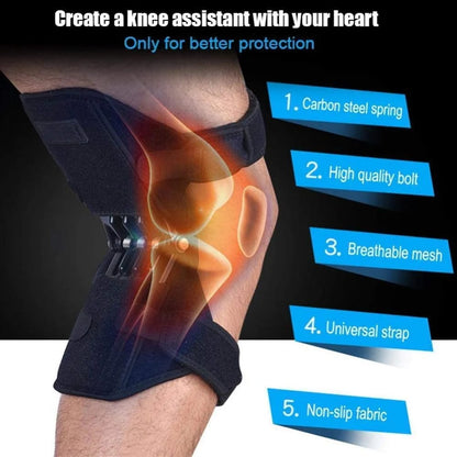 Power Knee Support Booster with Spring Force | Pain Relief & Joint Stability Brace (Pair)