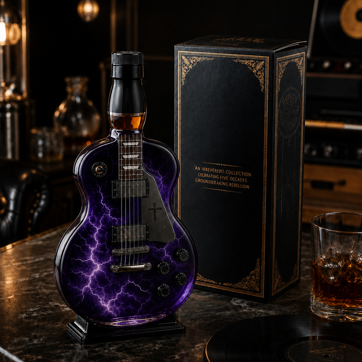 Guitar Collectible Glass Decanter 🎸