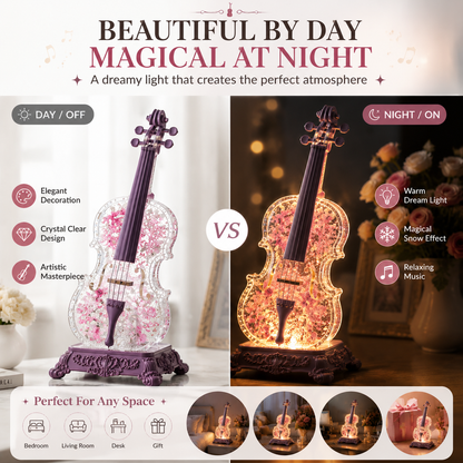 🎻 Crystal Violin Music Box – Bluetooth Speaker With Dream Light & Snow Effect
