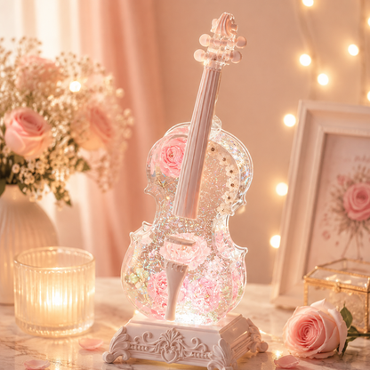 🎻 Crystal Violin Music Box – Bluetooth Speaker With Dream Light & Snow Effect