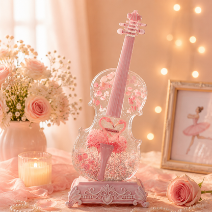 🎻 Crystal Violin Music Box – Bluetooth Speaker With Dream Light & Snow Effect