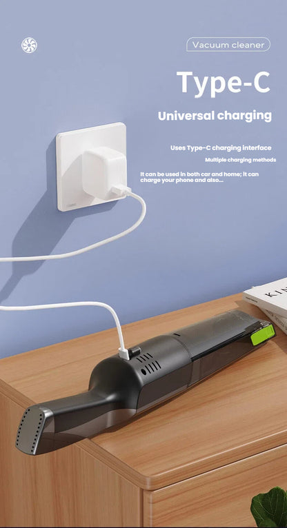 Portable vacuum cleaner for household and car use
