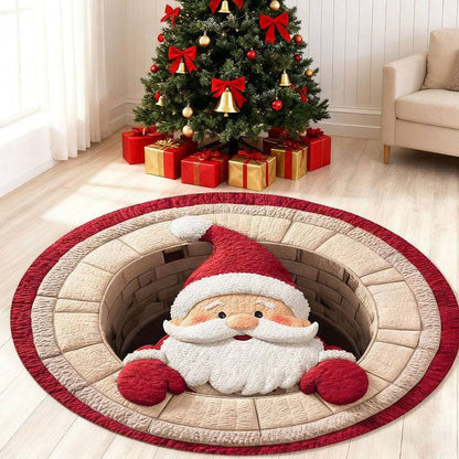 💀Halloween 3D Bottomless Illusion Rug Skeleton Pit Non-Slip Crystal Velvet Mat 🎃