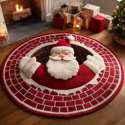💀Halloween 3D Bottomless Illusion Rug Skeleton Pit Non-Slip Crystal Velvet Mat 🎃