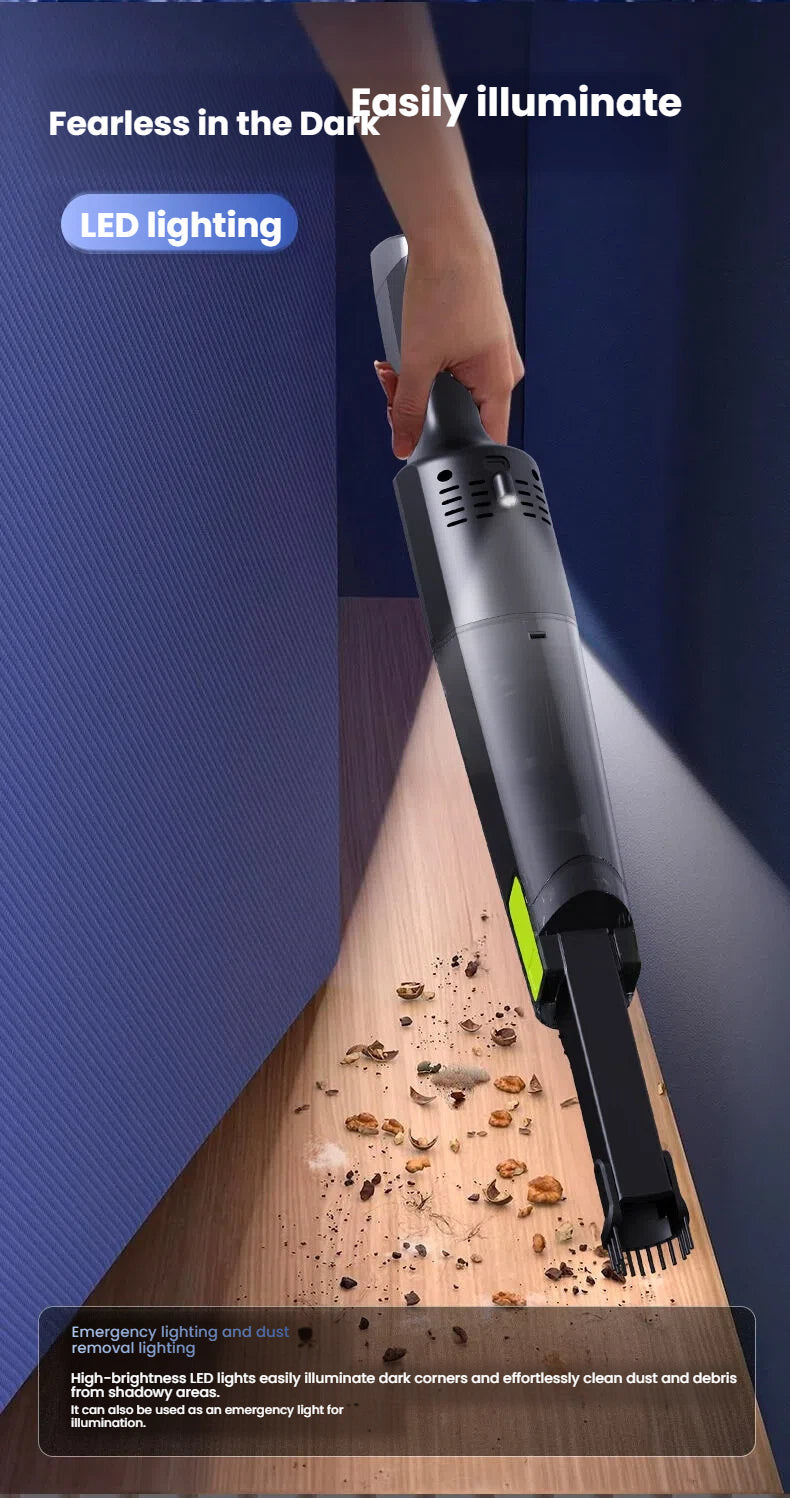 Portable vacuum cleaner for household and car use