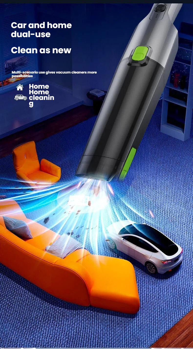 Portable vacuum cleaner for household and car use