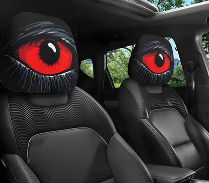 😆 Funny Cartoon Car Headrest Covers – 2PCS Universal Fit 🚗