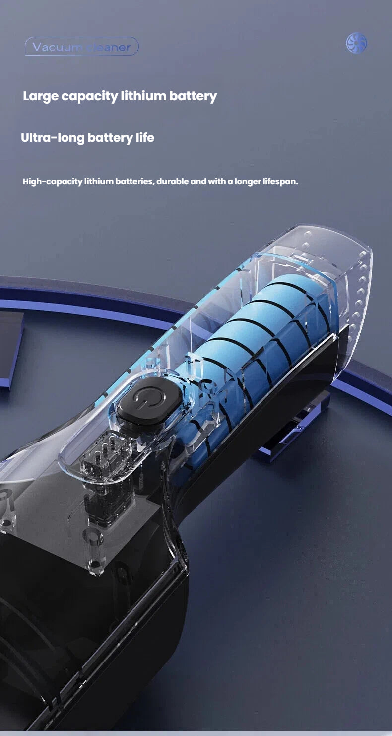 Portable vacuum cleaner for household and car use