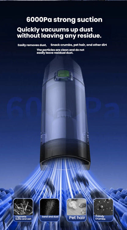 Portable vacuum cleaner for household and car use