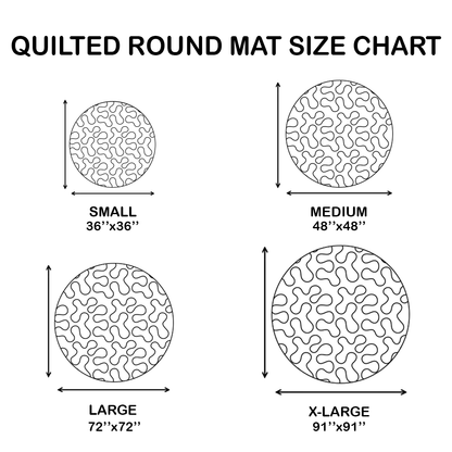 🔥 55% OFF TODAY 🎃3D Skeleton Vortex Quilted Round Halloween Rug