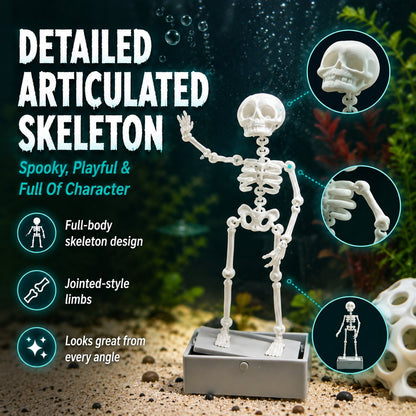 Dancing skeleton underwater