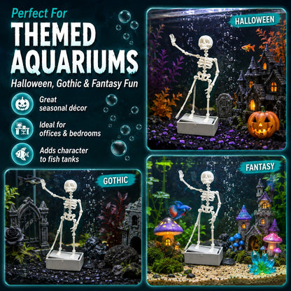 Dancing skeleton underwater
