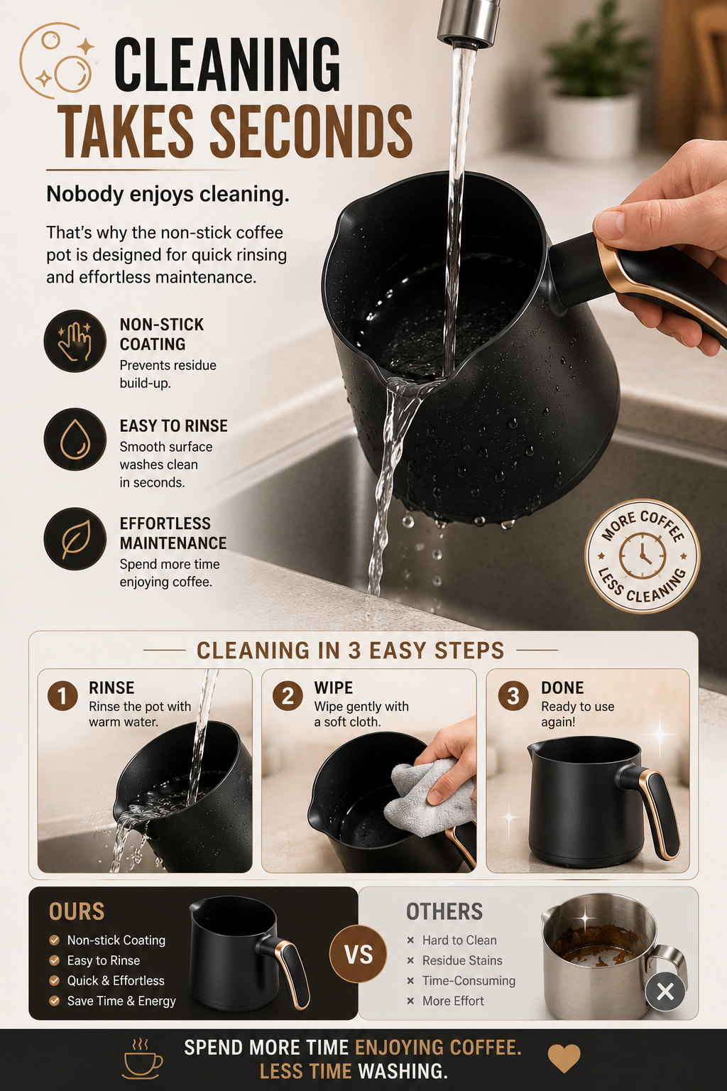 High-pressure extraction and concentration coffee machine