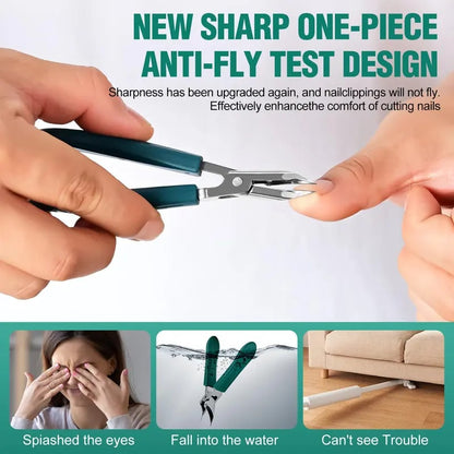 ✂️✨ Eagle Beak Wide Jaw Nail Clippers Set | Anti-Splash 25° Slanted Blade for Thick & Ingrown Toenails | Ultra-Sharp Stainless Steel Manicure & Pedicure Tool 🦅