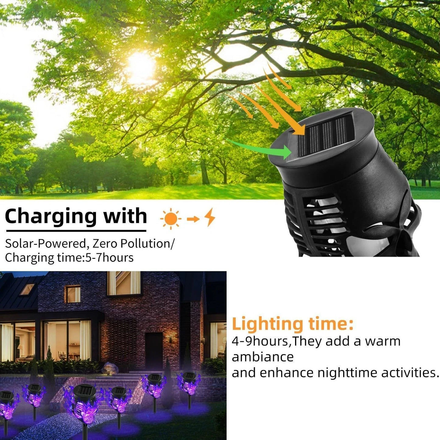 💀🔥Halloween Early Bird Special Sale 49% OFF-Halloween Skulls Solar Pathway Lights