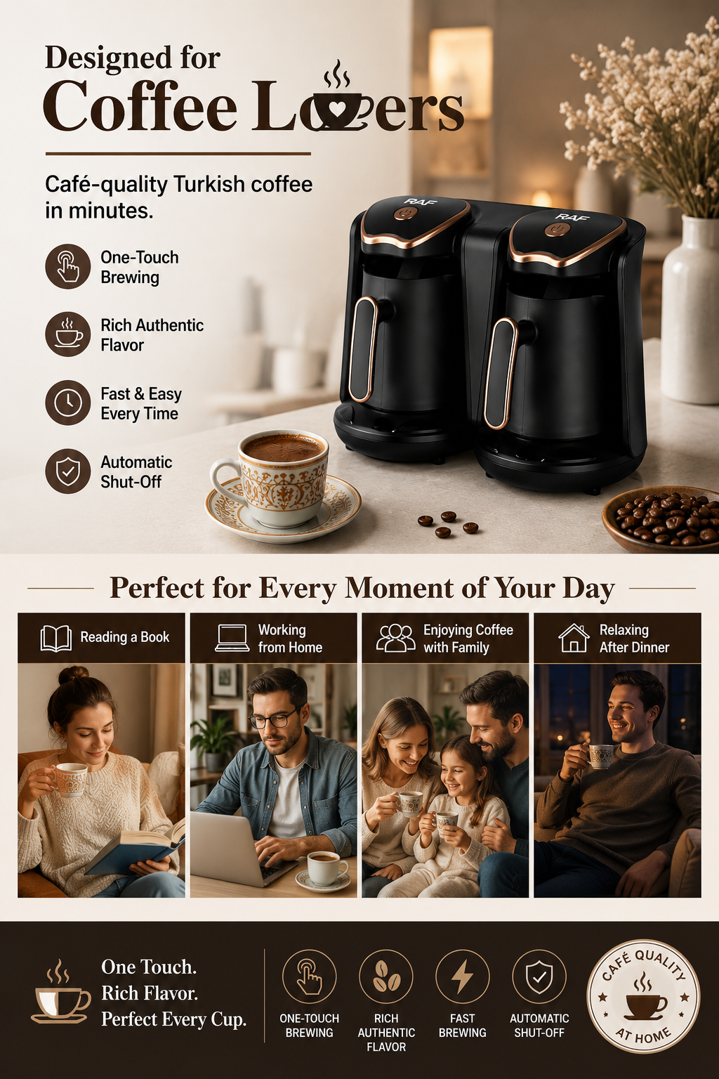 High-pressure extraction and concentration coffee machine