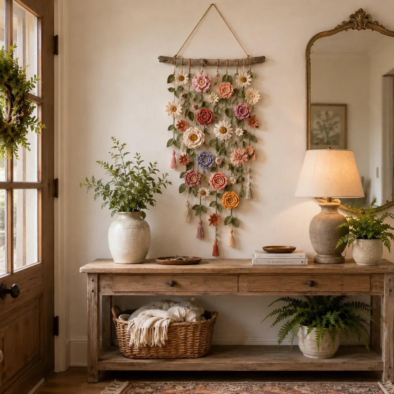 🌸Boho Crochet Flower Wall Hanging Decor