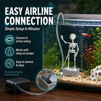 Dancing skeleton underwater
