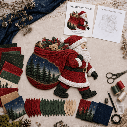 🔥Limited Time 50% OFF - 🧵 Christmas Fabric Art Door Hanging Craft Kit