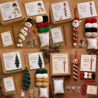 🔥HOT SALE 49% OFF - 🎅🌲Crochet Snowman Spiral Oranment DIY Kit