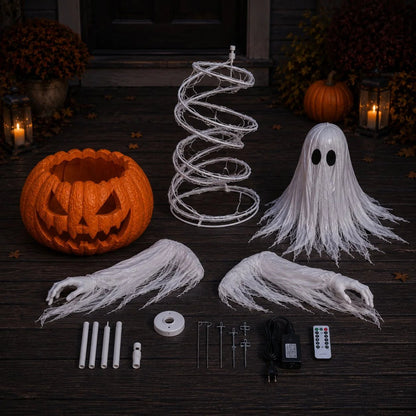 👻Swirling Ghost Pumpkin Yard Lamp🎃