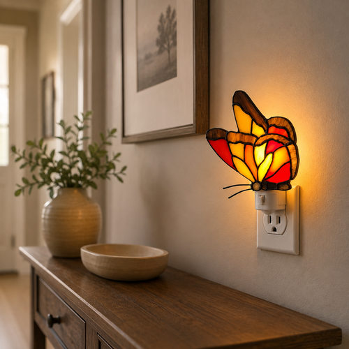 Colorful Butterfly Plug-In Night Light