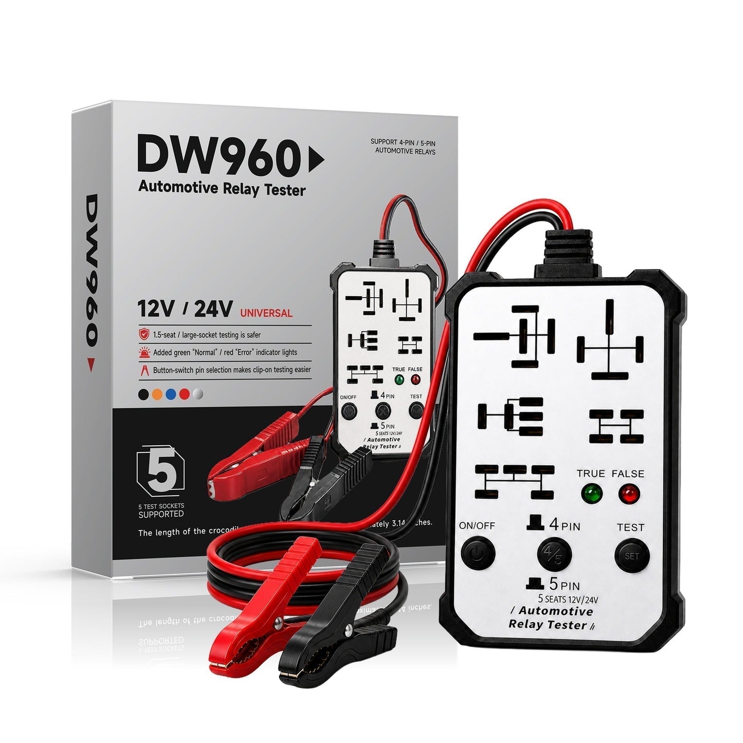 12V/24V Automotive Relay Tester – Fast Diagnostic Tool for 4 & 5 Pin Car Relays