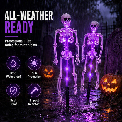 🎃💡 💀 Last Day 50% OFF – Solar Skull Garden Lights with Eerie Color-Changing Glow 👻Ideal For Haunted Yard, Porch & Walkway! 🪦✅